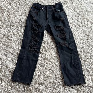 Levi’s 501 ripped jeans! Size 26.